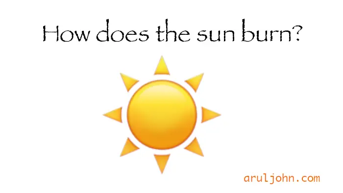 How does the sun burn?